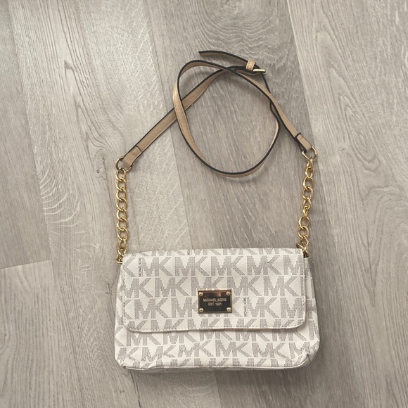 Michael Kors Handbags - White MK bag lightly used